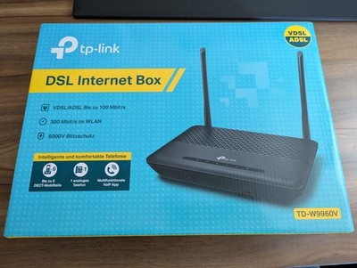 TP-Link TD-W9960v WLAN VDSL DSL Modem Router 300Mbit/s DECT Media Server