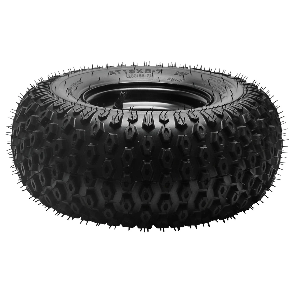 4pc 16x8x7 16x8-7 Tire Wheel 4 Lug 110mm for Go Kart ATV Quad Taotao 110cc 125cc - Image 3 of 4