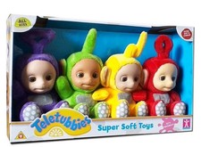 Set of 4 Teletubbies 26cm Po, Laa-Laa, Dipsy and Tinky Winky Soft Plush