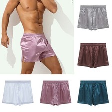 Soft Satin Boxer Shorts with Stylish Beach Design Great for Any Occasion