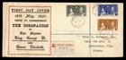 DR WHO 1937 BRITISH GUIANA FDC KGVI CORONATION COMBO REGISTERED R53538