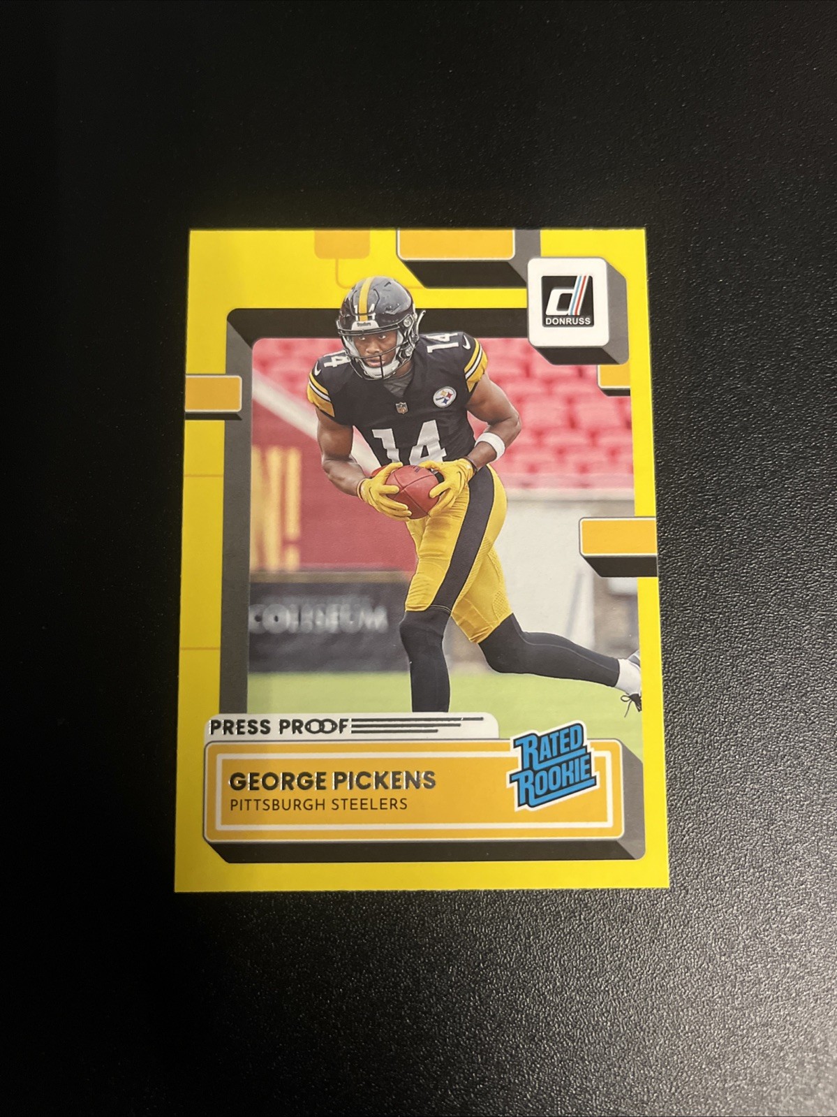 2022 Panini Donruss - Rated Rookie George Pickens #323 Press Proof Yellow (RC)