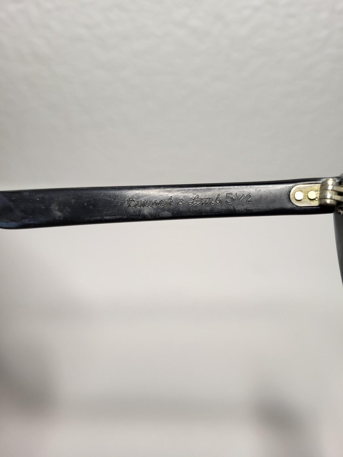 Vintage Bausch & Lomb Eyeglasses FRAME ONLY Black… - image 5