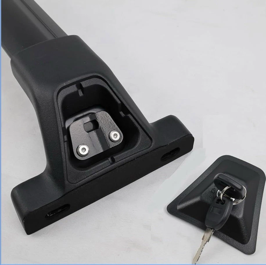 Portaequipajes barras transversales de techo para Jeep Compass 2017-2025 aluminio negro 2x Foto 3 de 4