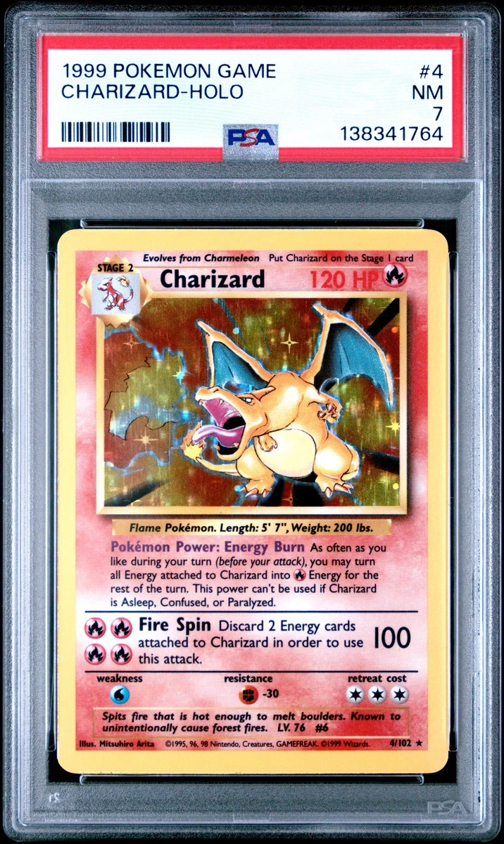Pokémon TCG Base Set Charizard Grade 7 Individual Collectible Card