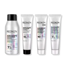 4 PC Redken Acidic Bonding Concentrate Shampoo Conditioner 5 Min Mask 24/7 Serum