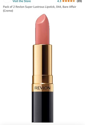 Revlon Super Lustrous Creme Lipstick, 044 Bare Affair, Pack Of 3