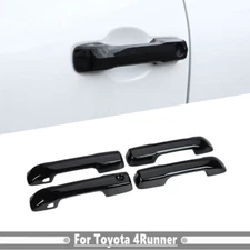 For 22-25 Toyota 4Runner Gloss Black Exterior Door Handle Decor Shell Cover Trim