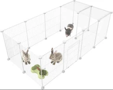 HOMIDEC Pet Playpen,Small Animals Cage DIY Wire Fence with Door for Indoor/Outdo