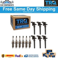 TRQ New Engine Iridium Spark Plug & Ignition Coil Kit For 2000-2008 Ford Mazda
