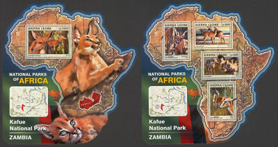 STC837 Sierra Leone 2016 MNH 2 Sheets High CV Wild Animals Fauna Africa ...