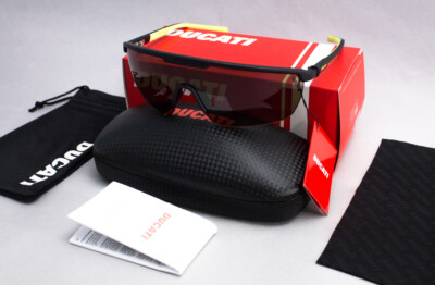 RRP  219 DUCATI DA5025 002 Matt Black Shield Sunglasses 139 mm