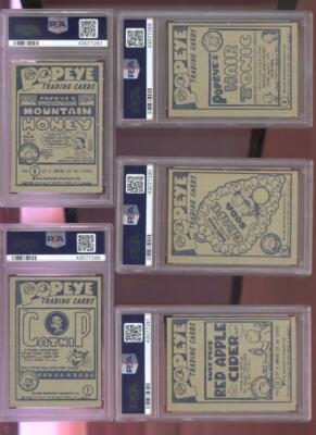 1959 Popeye #10 U-V-X-Y and Z PSA 7 Graded Card NM Ad-Trix King
