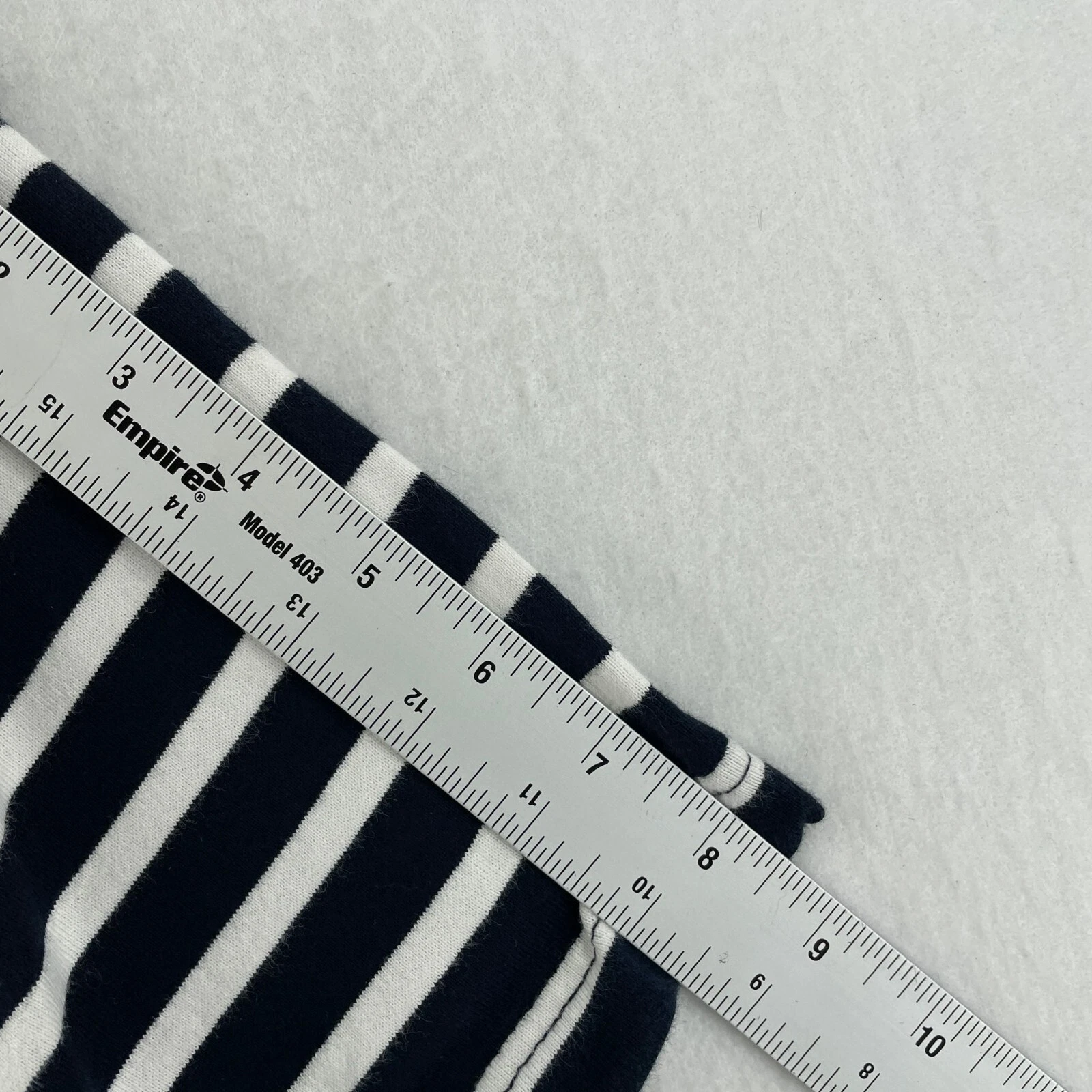 T shirt abito Kate Spade taglia XL bue bianco a righe collo rotondo manica corta lavorato a maglia