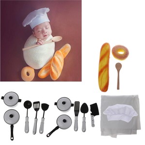 Bebe Fotografia Props Little Chef Cocinero Utileria De Fotografia Creativa Recien Nacido Poco Ebay