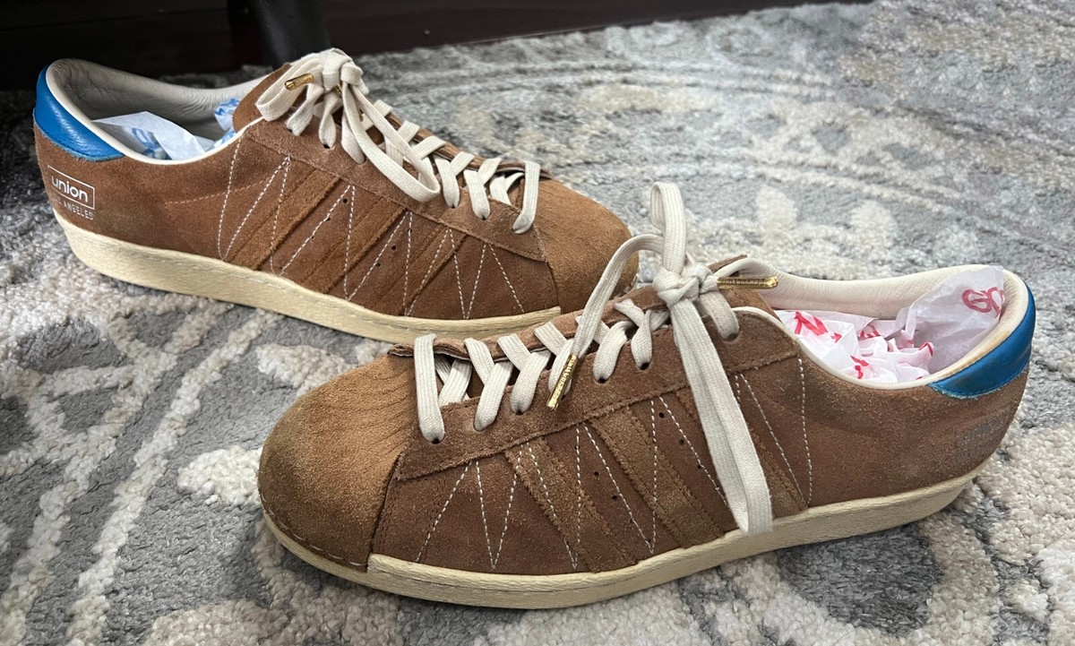Adidas x Union Superstar 80V Timber Sneaker Brown CONSORTIUM Sz 