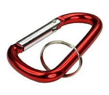 5pc 3" Aluminum Carabiner D-Ring Keychain Key Chain Spring Clip Snap Hook RED