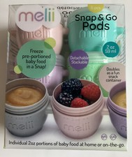 Melii Snap  Go Baby Food Freezer Storage Containers  Snack Containers-Set of 6