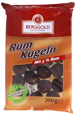 Berggold Streuselkugeln Rumkugeln mit 3 Prozent Rum vegetarisch