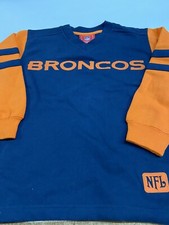 Denver Broncos Youth Pullover Sweatshirt Navy NFL Team Apparel Size Medium 10