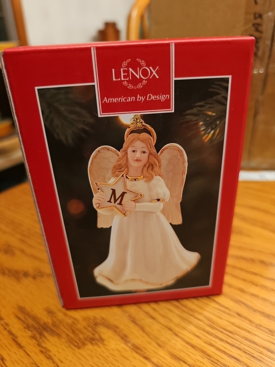 Noël様のご注文ベジです。 BRAND NEW Lenox Monogram Letter M Initial Angel Christmas Holiday