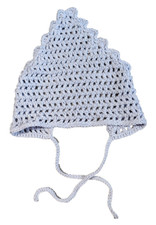 Handmade Crochet Triangle Head Scarf Cotton Boho Hippie Festival Cottage Violet