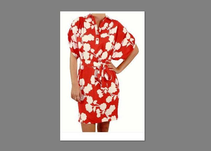 dvf red floral dress Diane Von Furstenberg DVF Red Floral Beaded Lace Dress