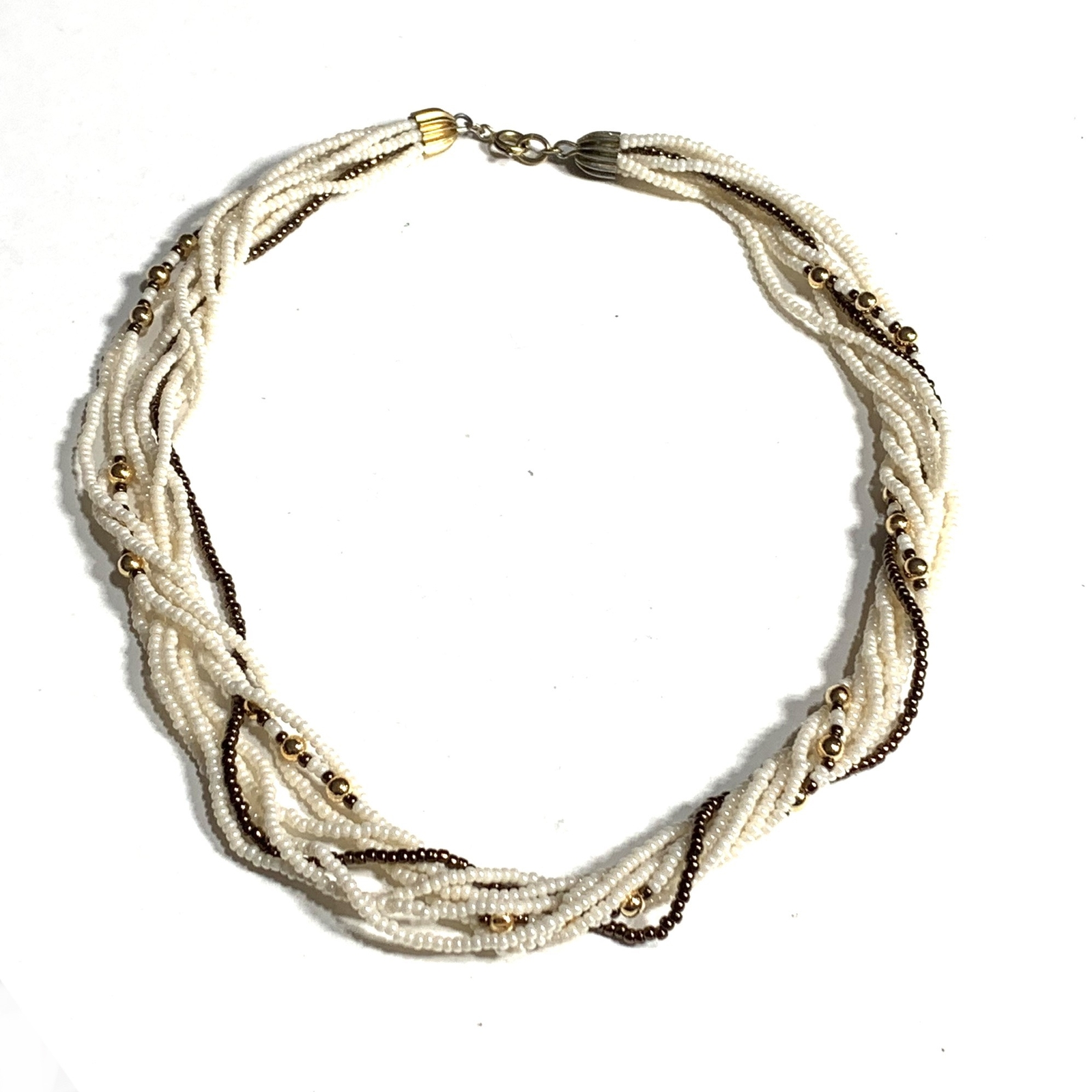 Vintage Torsade Multi Strand Twist Necklace Mini Crea… Gem