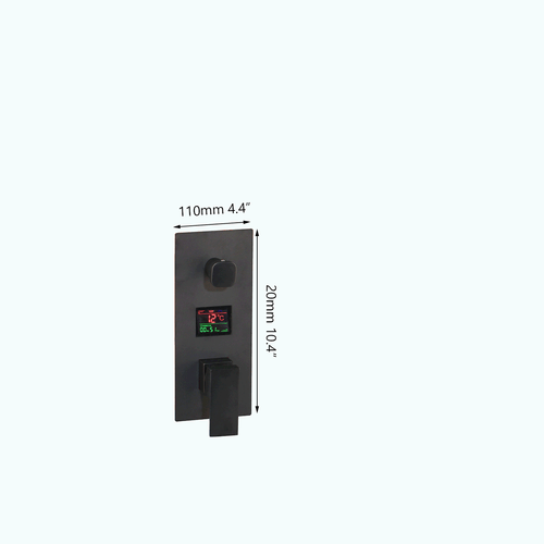 Válvula de control mezcladora ducha pantalla digital caja oculta 3 vías negra baño - Imagen 16 de 24