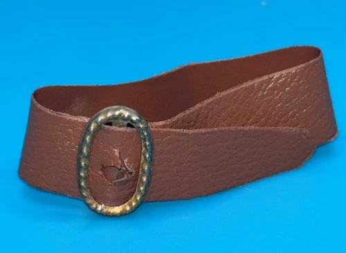 Vintage Francie 3365 Ready Set Go! Brown Vinyl Belt w MISSING 1 Stud