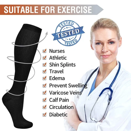 10-15 mmHg Compression Stockings Men Women Relief Varicose Veins Support Hose - Picture 12 of 26