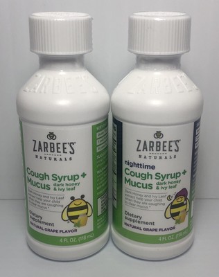 Zarbees Childrens Day And Nighttime Cough And Mucus Syrup Grape 4