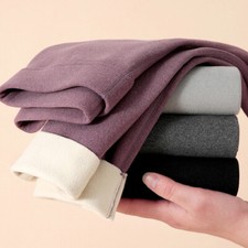 Women Winter Warmer Fleece Lined Pants Thick Thermal Warm Leggings High Waist