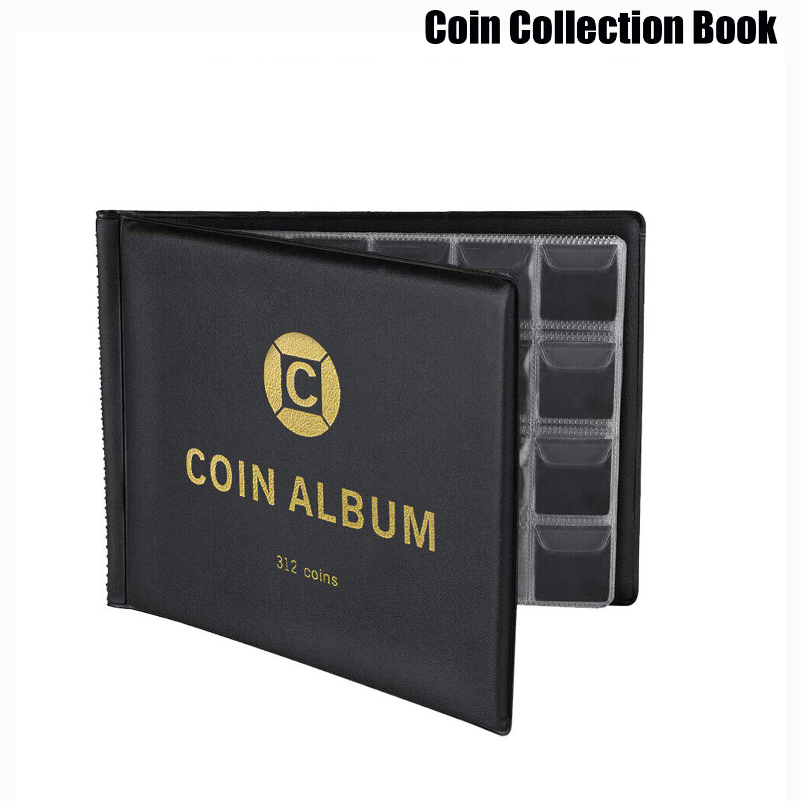 312 Pockets Coin Collection Book Holder Fit 50 Cents Storage Money Penny Album — image 8