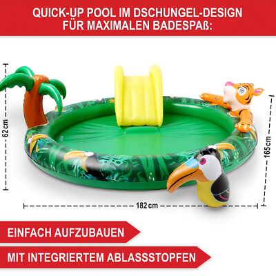SA Products 2 M Planschbecken – Aufblasbarer Rechteckiger Pool Für Kinder & Erwachsene, Mit Reparaturflicken, BPA-frei, Für 2–5 Personen – Indoor & Outdoor