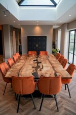 Luxury bespoke dining table. Walnut, Oak, Elm, Monkey Pod (14-16 seater)