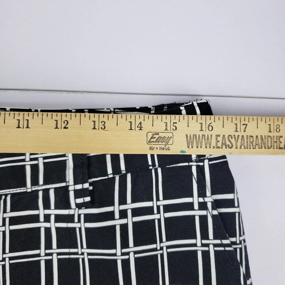 Tommy Bahama Bermudas Pantalones Cortos Hawaianos 32x12 Para Mujer Talla 14 Negro Blanco Cuadros Foto 4 de 4