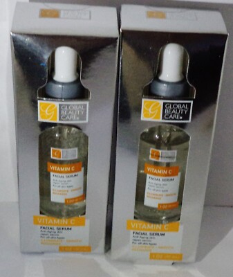 2 Skin Repair Global Beauty Care Vit C Anti Aging Repair Facial Serum  1oz Each