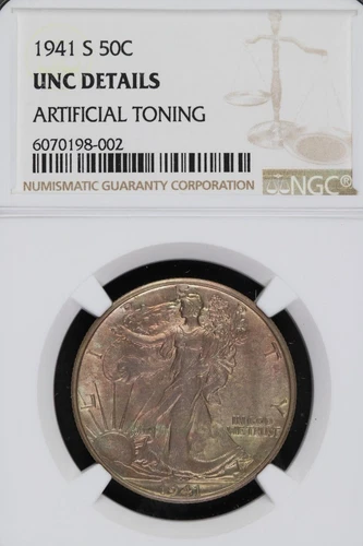 1941 S Walking Liberty Half Dollar NGC Uncirculated Details*DoubleJCoins*2100-57