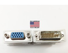 Generic 24 5pin DVI Male to 15pin VGA Female Adapter lot of 2 
