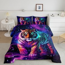 Tiger Bedding Set for Girls Boys Kids Twin Size 3D Animal Print Comforter Roo...