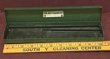 Vintage Green Metal Tool Box For S-k Tools Socket Set 10.5 X 2.5 X 1