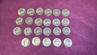 Lot of uncirculated 1963 and 1964 quarters 90% silver.