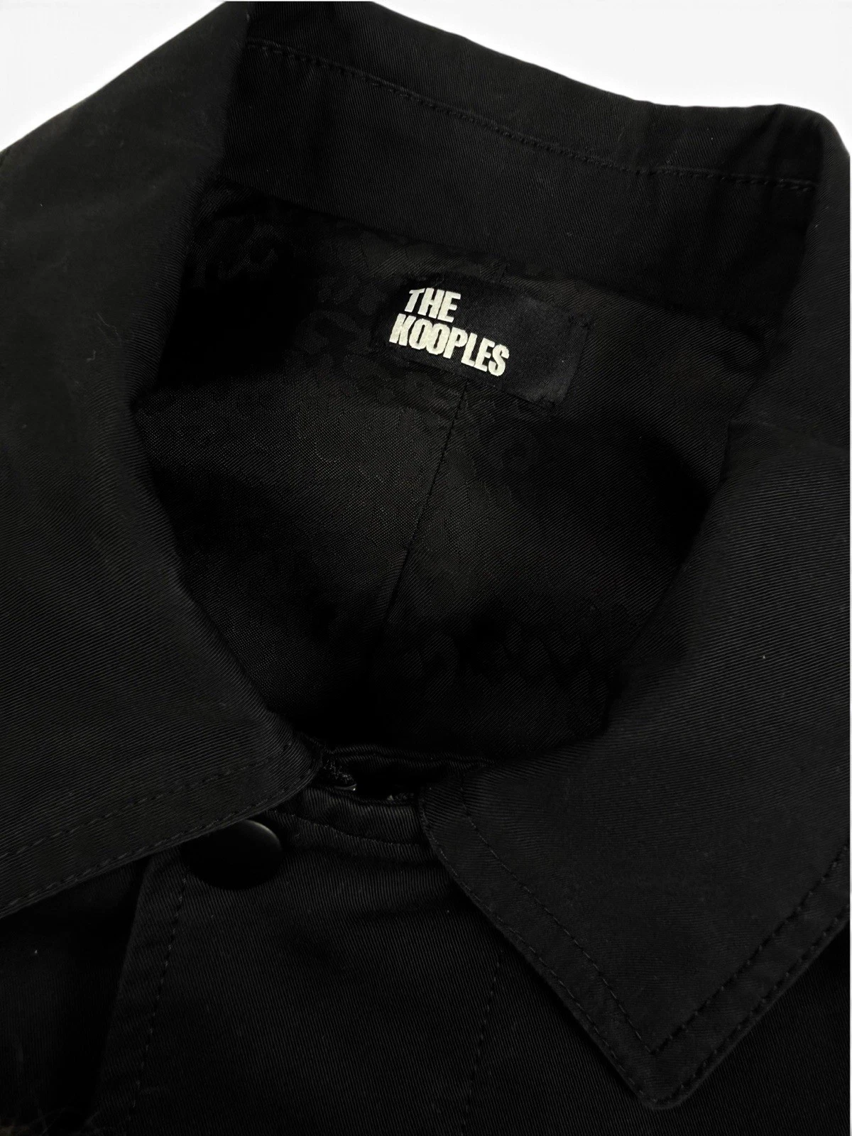 The Kooples Black Military Jacket Zip/Button Front Lined Pockets Men’s L image 11
