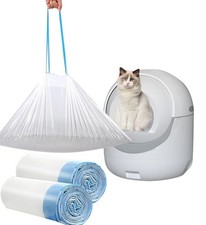 40 Count Cat Drawstring Litter Box Liners 26.6x16.7 inches 2Mils Super Thick ...