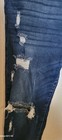 Kancan Straight Leg 13/30 Dark Wash Distress Jeans Mid Rise Ankle Length Stretch — photo 7
