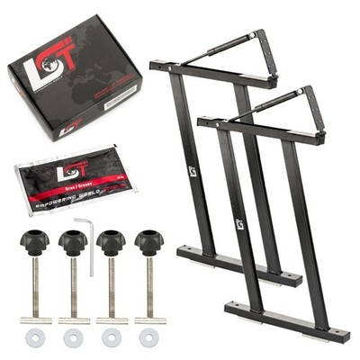 2x Flexboard Schienen Scharnier Schwarz Gasdruckfeder für MERCEDES Viano W639