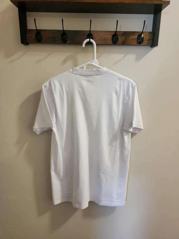 StyleWear Men's L Regular White Solid Heavyweight Crew Neck Cotton T-Shirt - Image 2 of 3