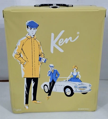 X-741 VINTAGE 1960'S MATTEL BARBIE KEN DOLL CARRYING CASE