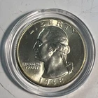 1938 Washington Silver Quarter BU Uncertified